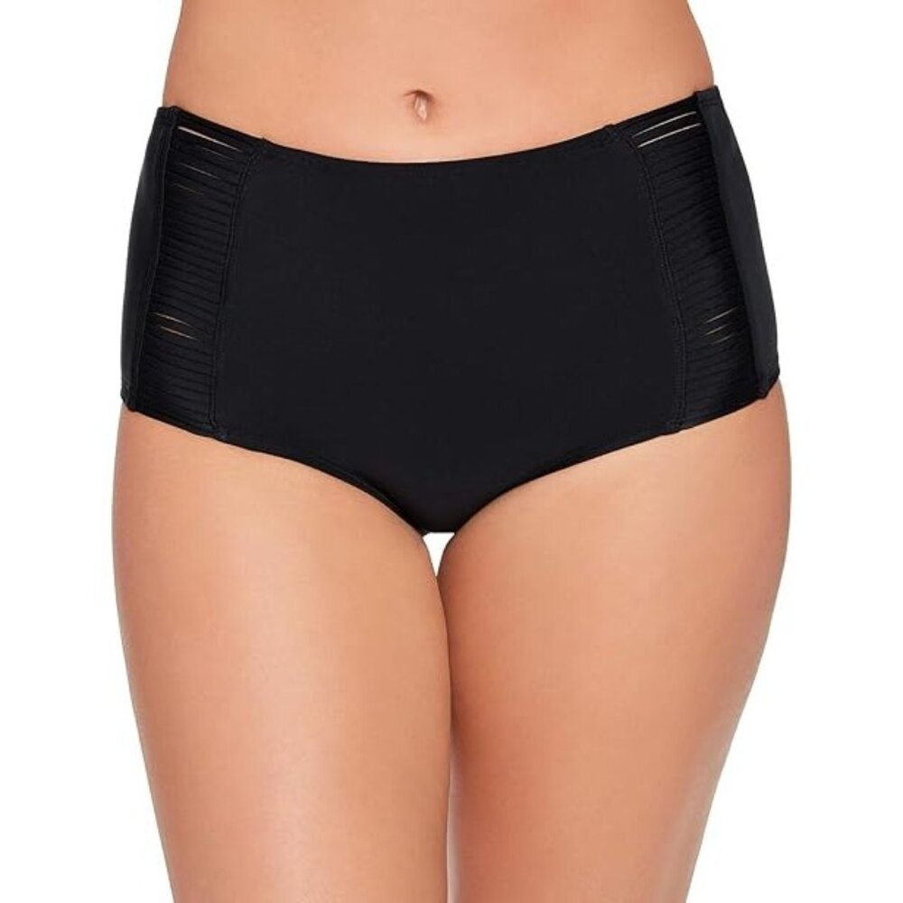 Salt + Cove Women's High- Waisted Black Bikini Bottom